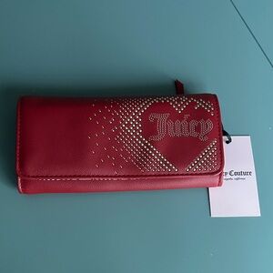 NWT Juicy Couture Studded Red Wallet Clutch